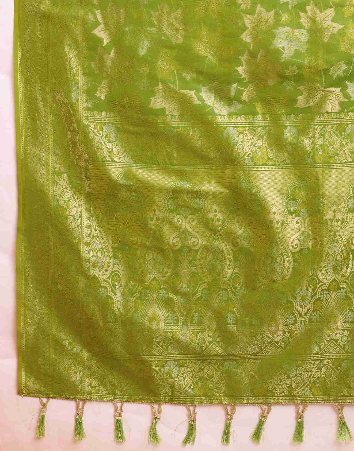 Light Green Silk Woven Banarasi Saree