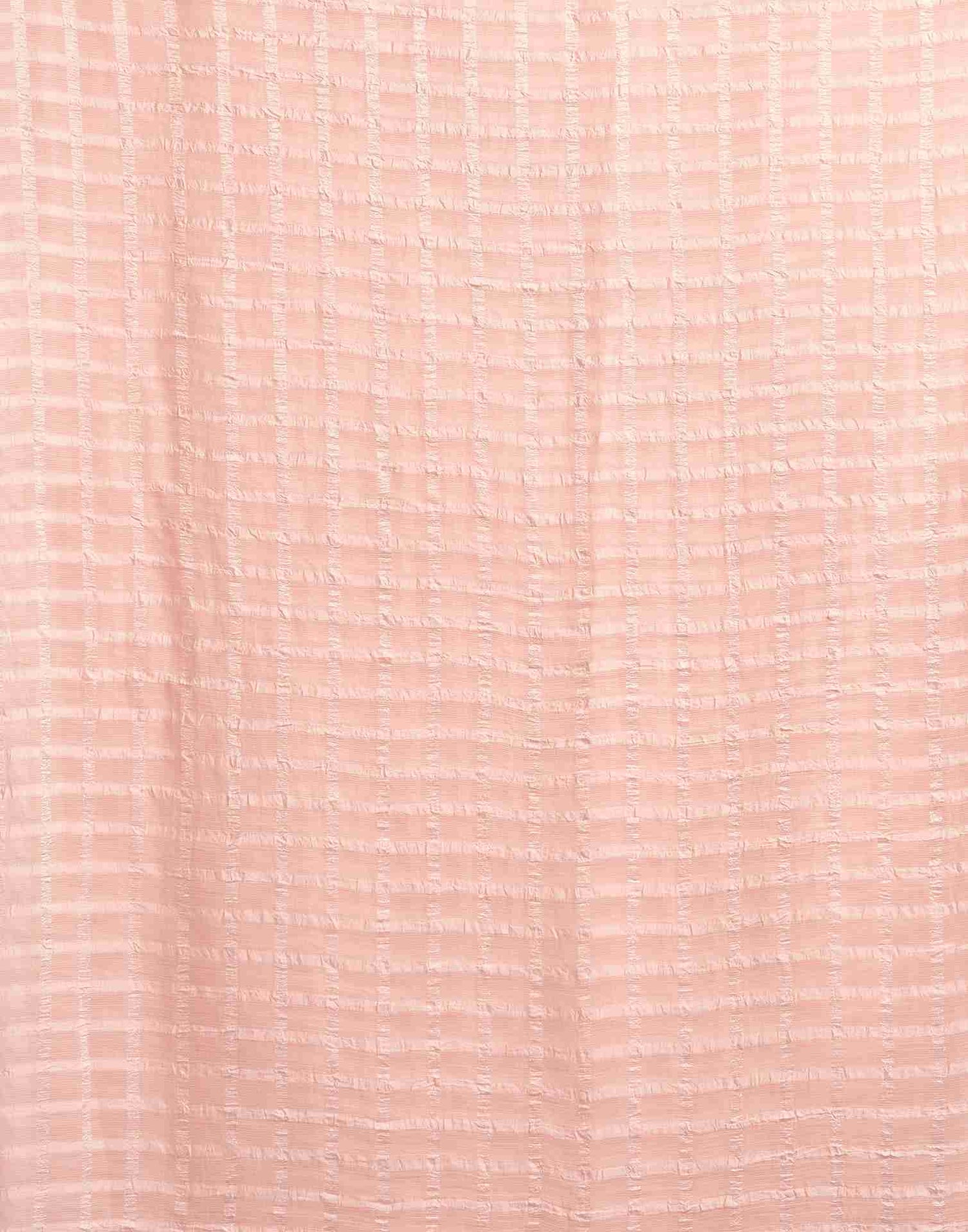 Light Peach Chiffon Plain Checkered Saree