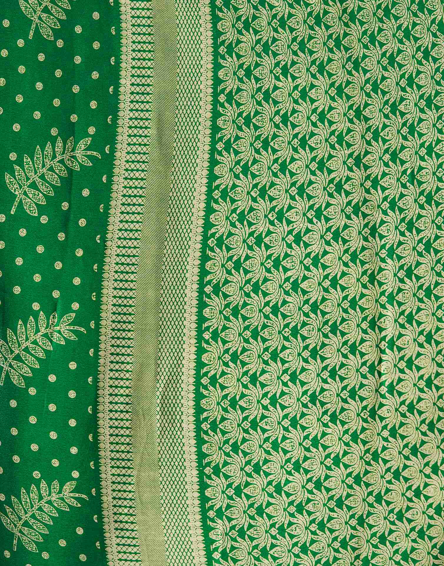 Green Georgette Printed Saree