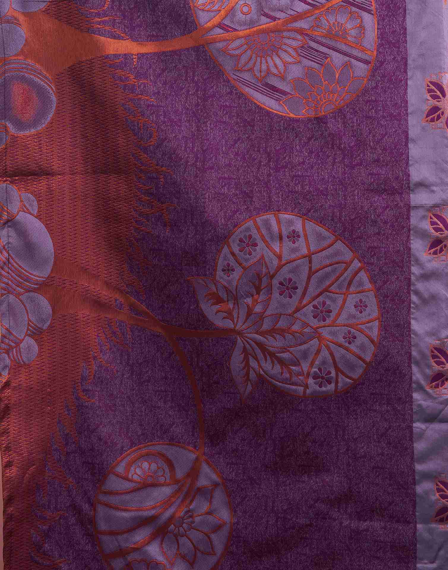 B1G1 Dusty Purple Silk Woven Banarasi Saree