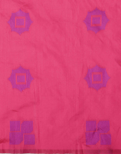 Dark Pink Silk Woven Banarasi Saree