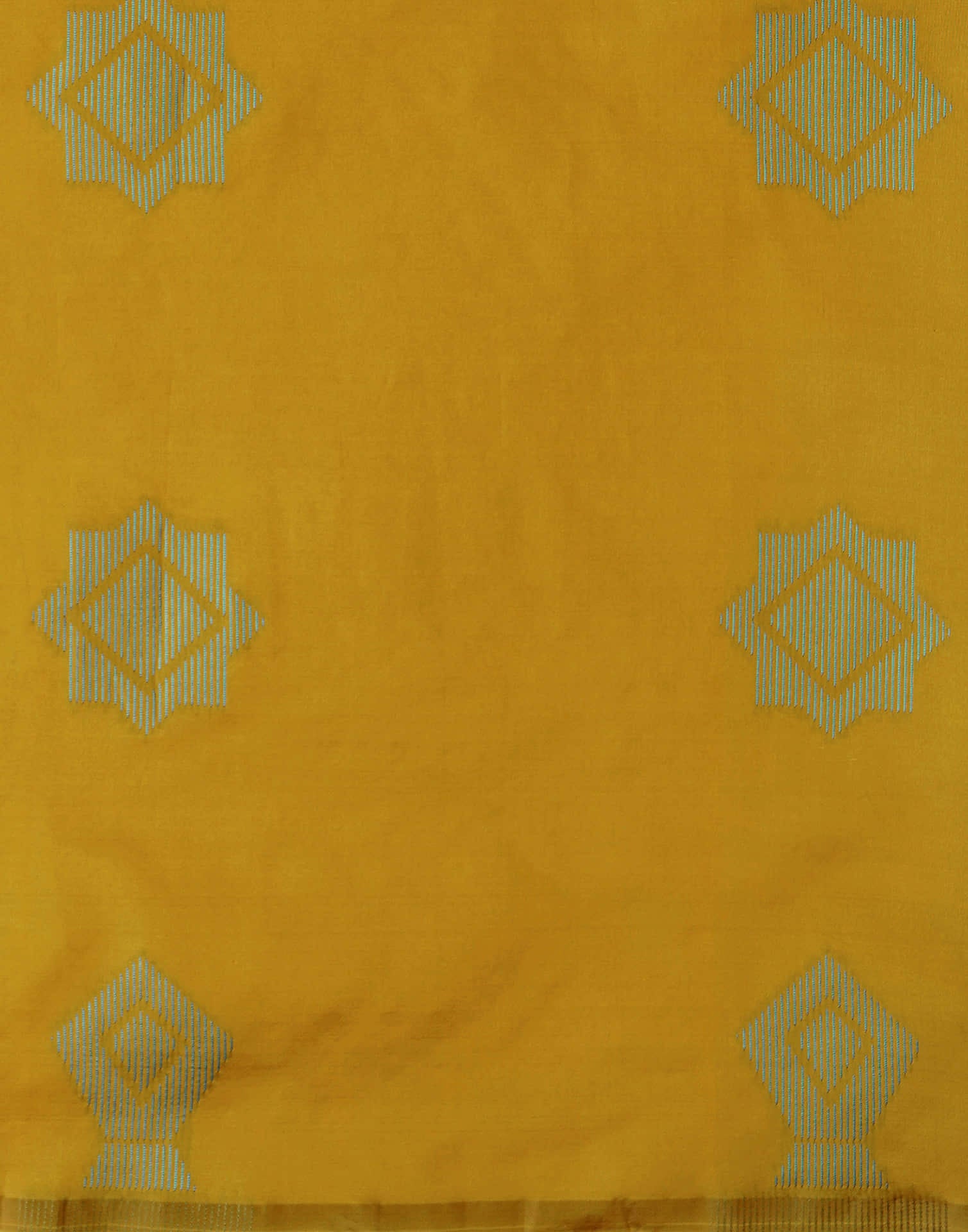 Mustard Yellow Silk Woven Banarasi Saree