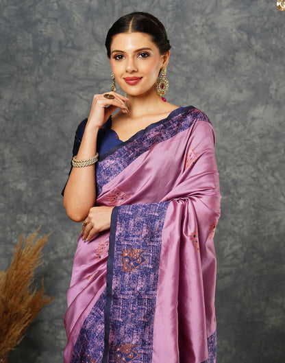 Light Purple Silk Woven Banarasi Saree