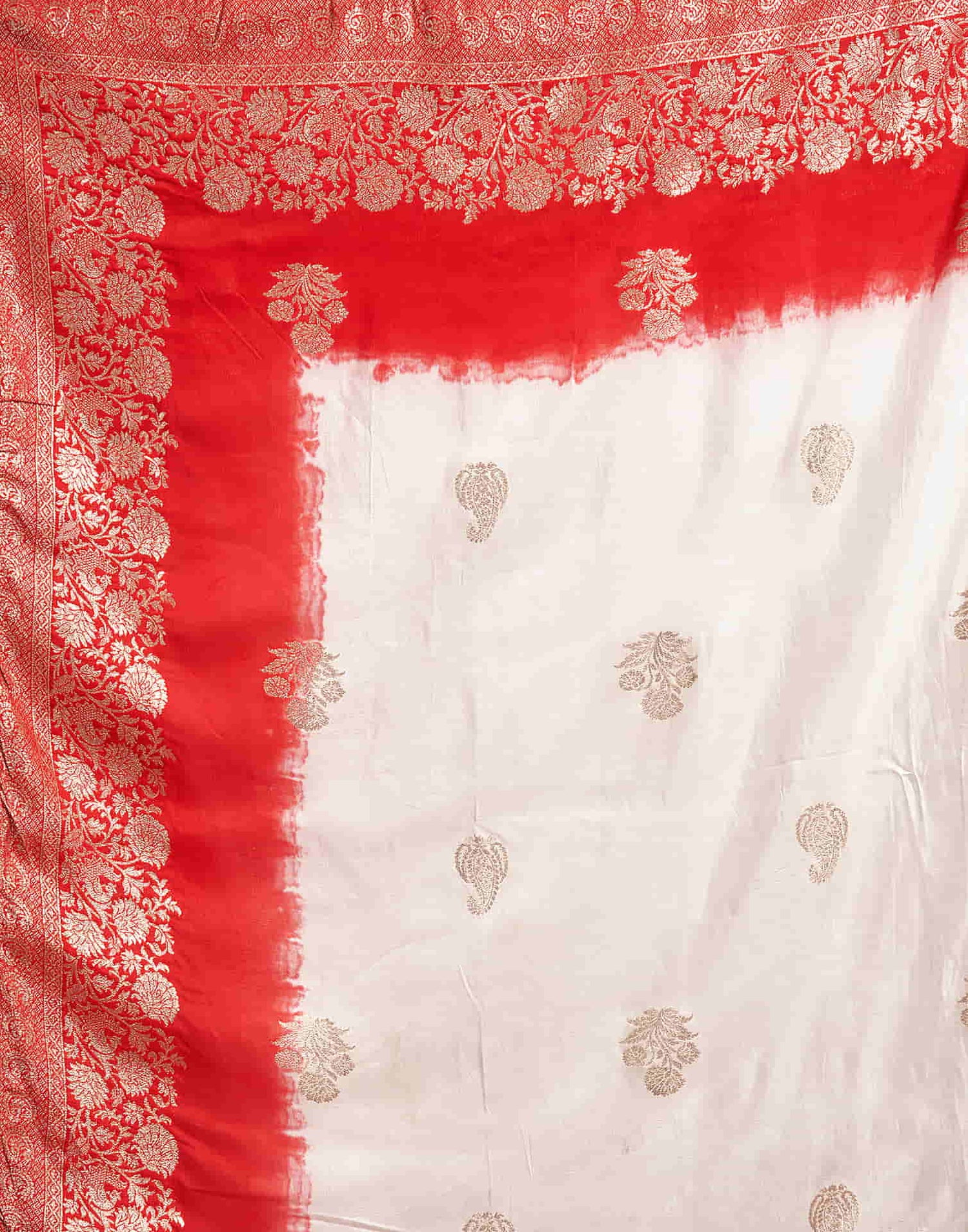 White Cotton Woven Banarasi Saree