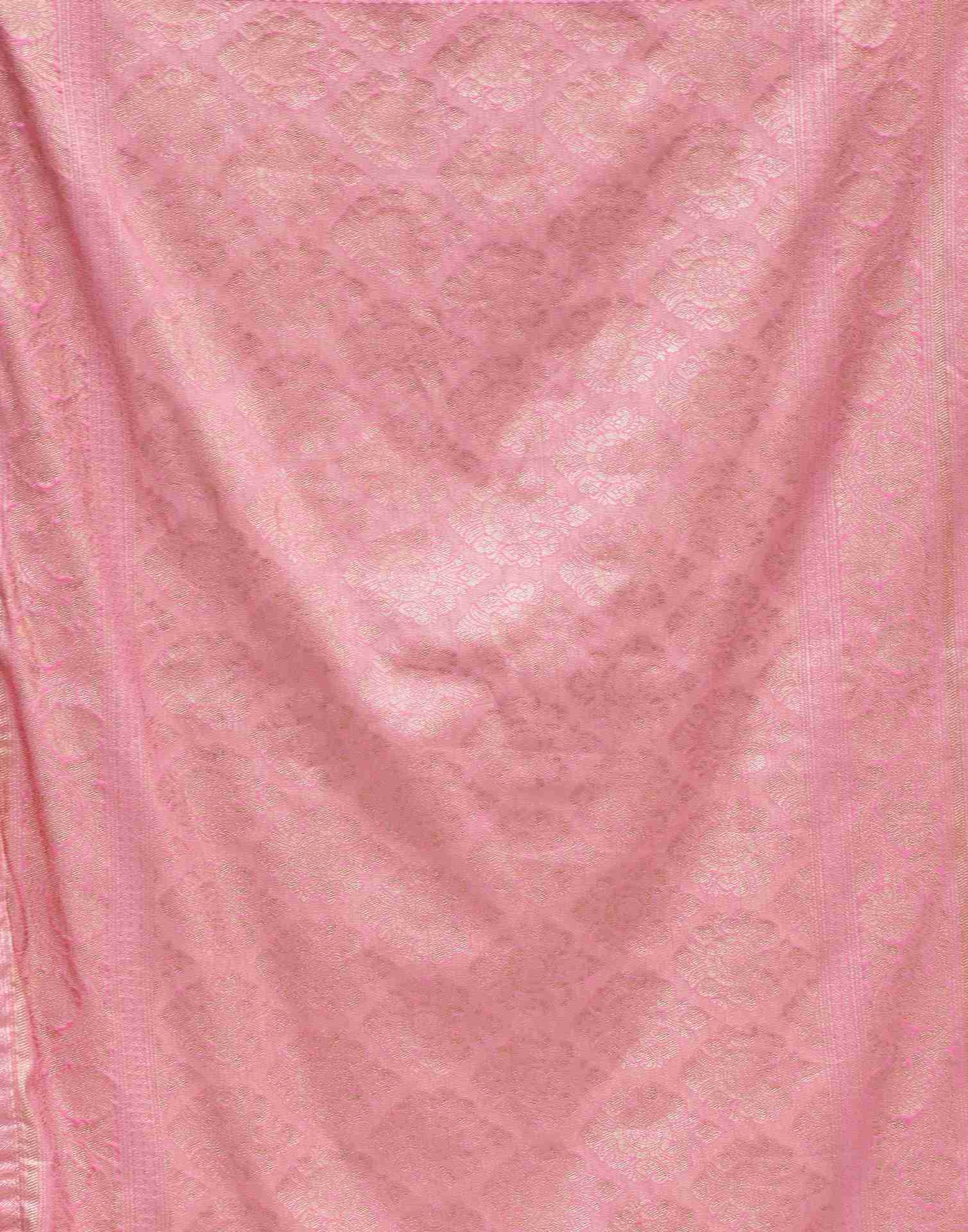 Light Pink Silk Woven Banarasi Saree