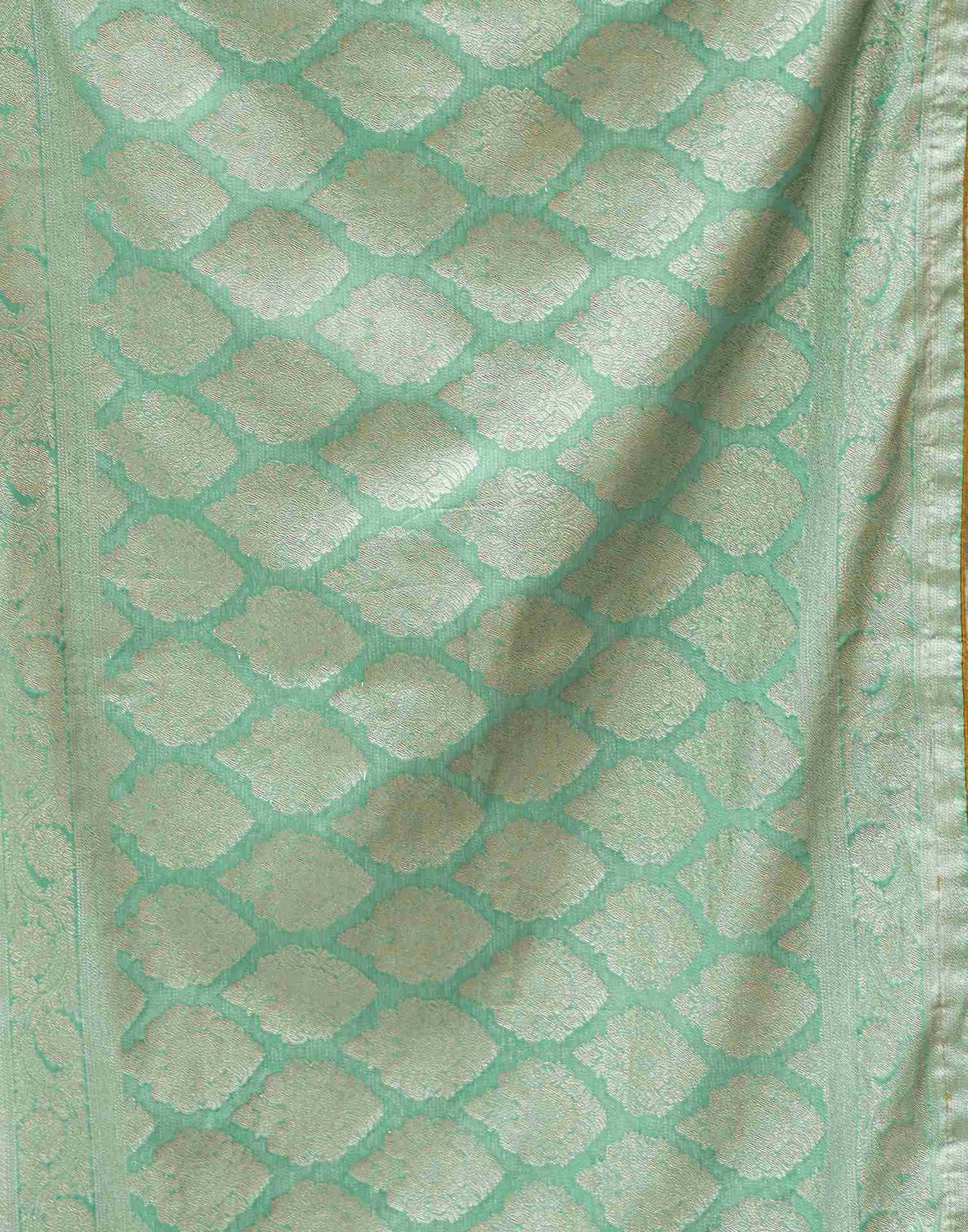 Pista Green Silk Woven Banarasi Saree