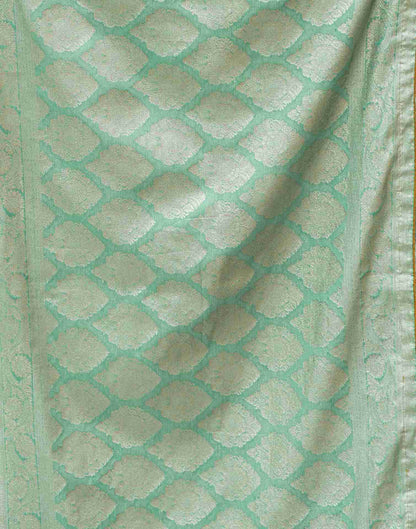 Pista Green Silk Woven Banarasi Saree