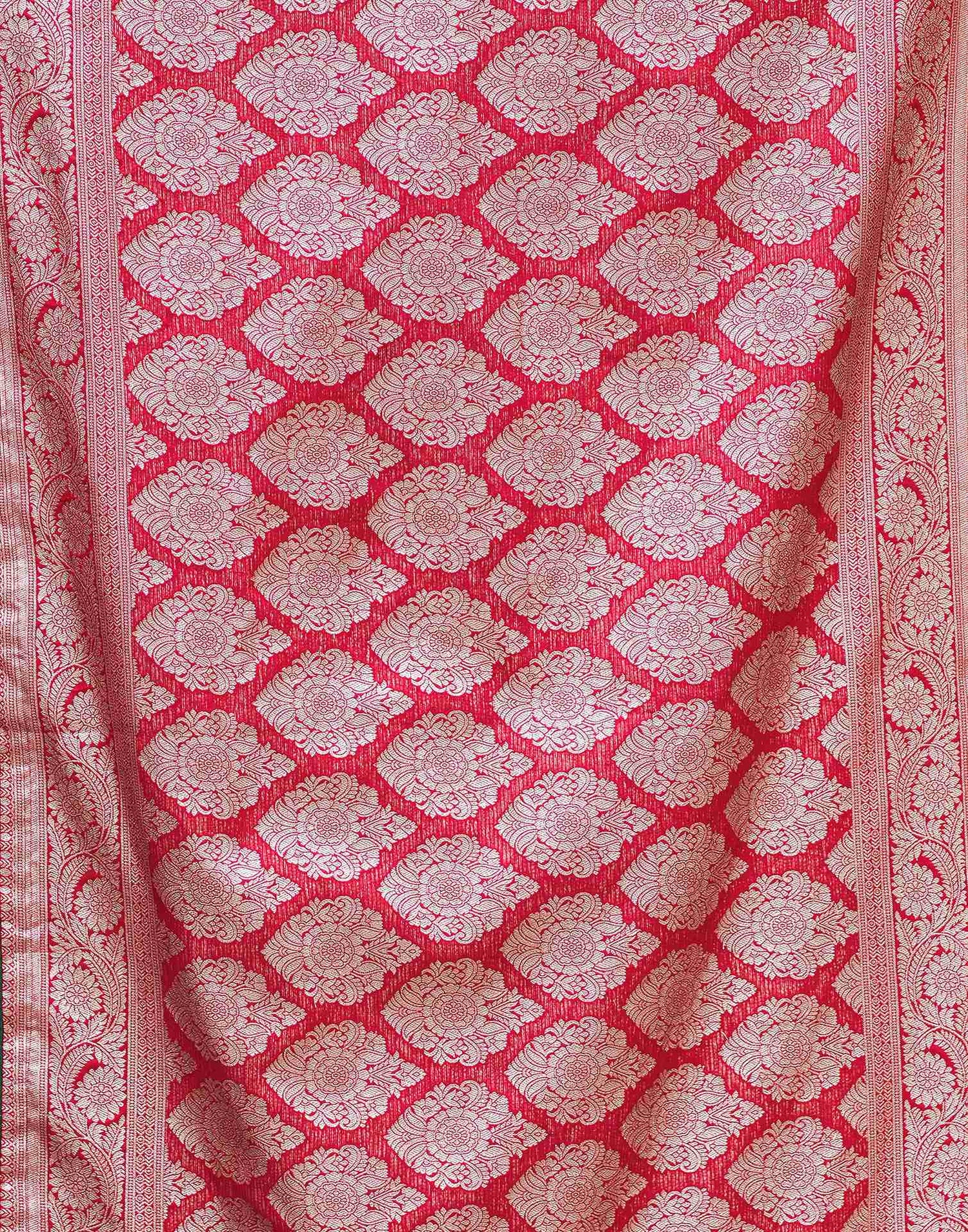 Red Silk Woven Banarasi Saree