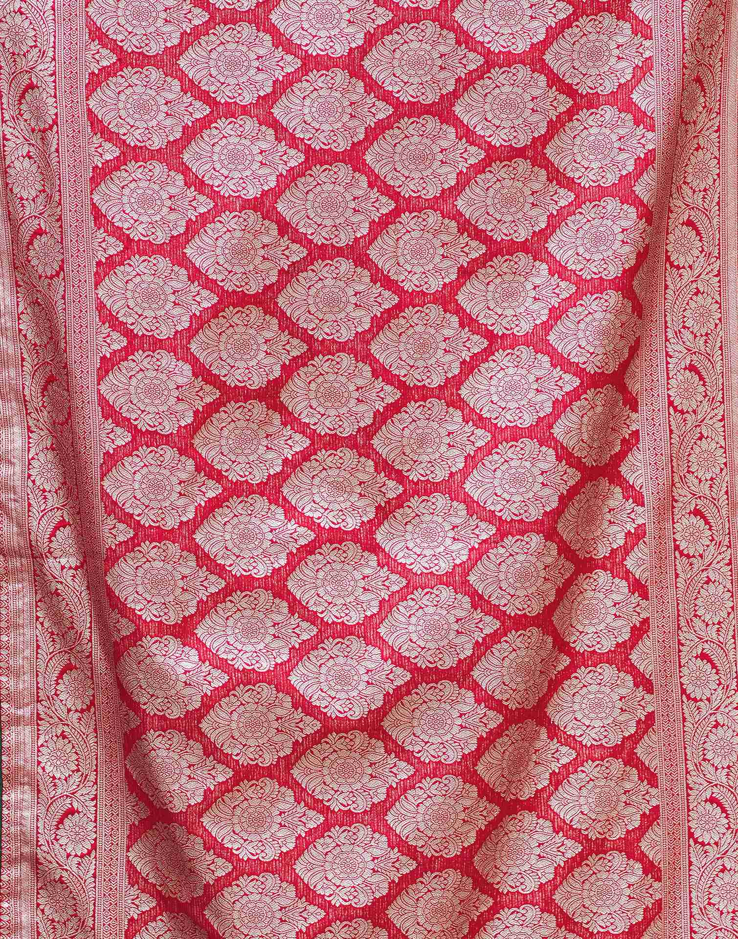 Red Silk Woven Banarasi Saree