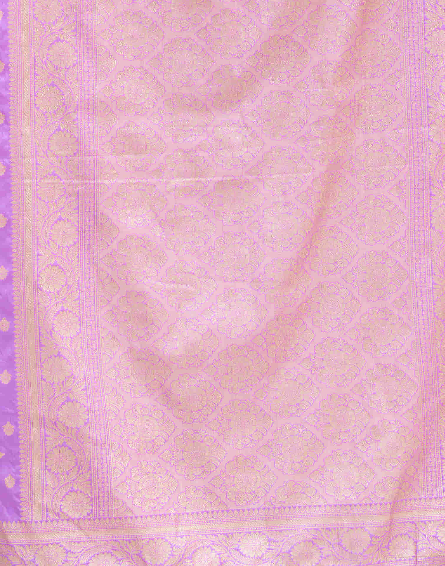 Lavender Woven Banarasi Silk Saree