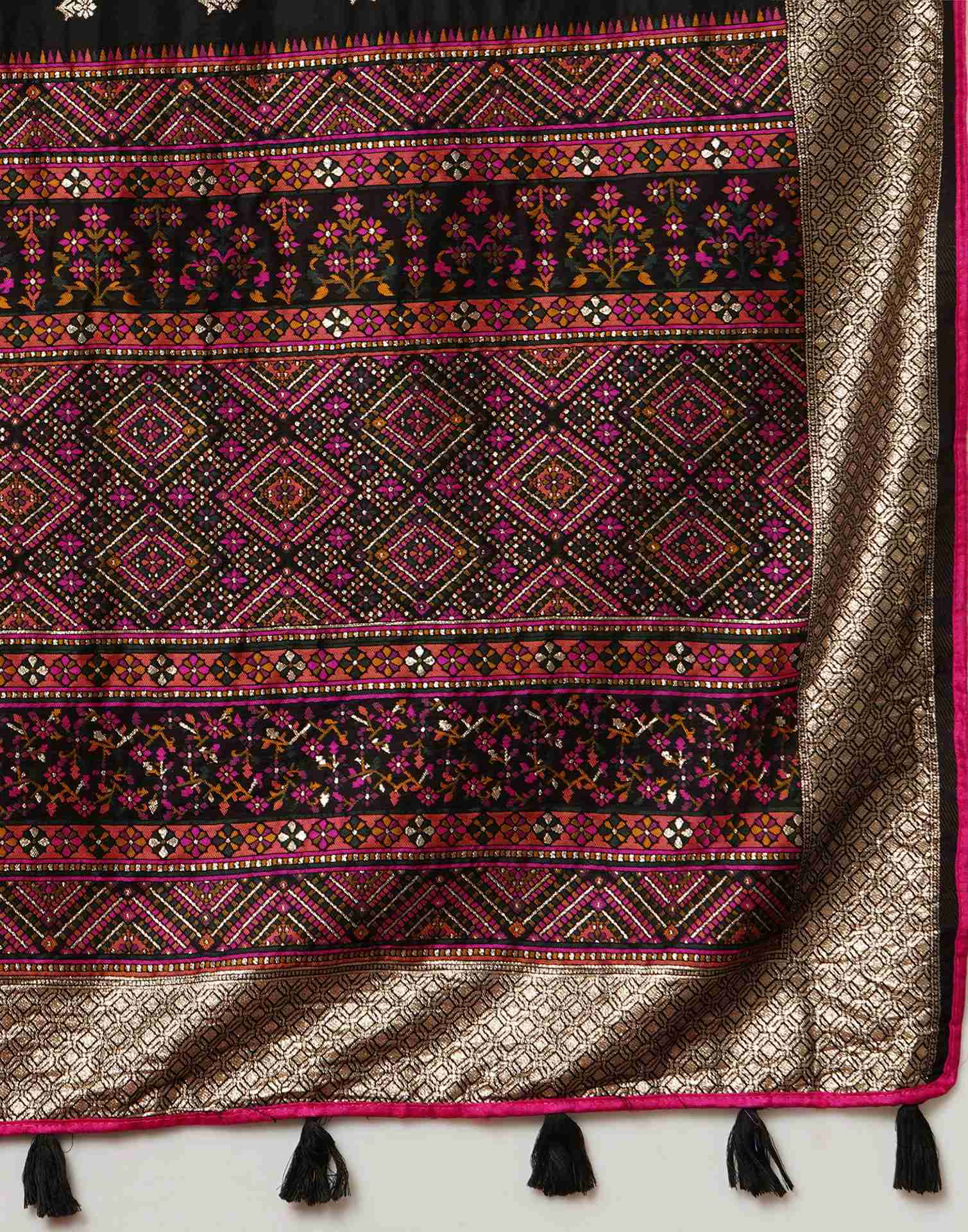 Black Silk Woven Banarasi Saree