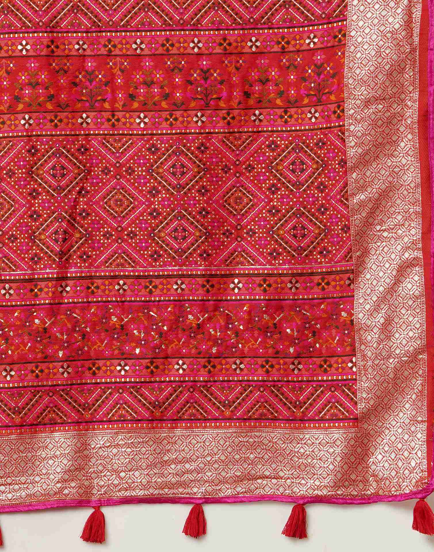 Red Silk Woven Banarasi Saree