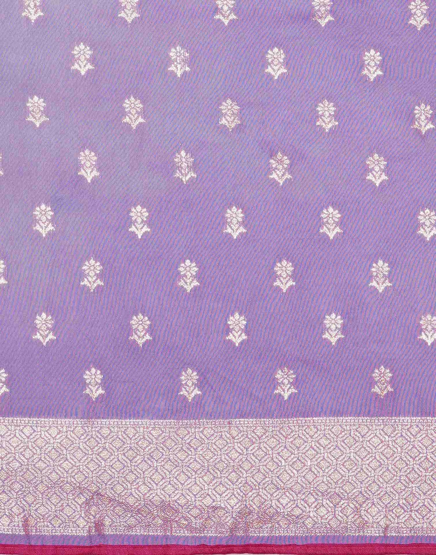 Lavender Silk Woven Banarasi Saree