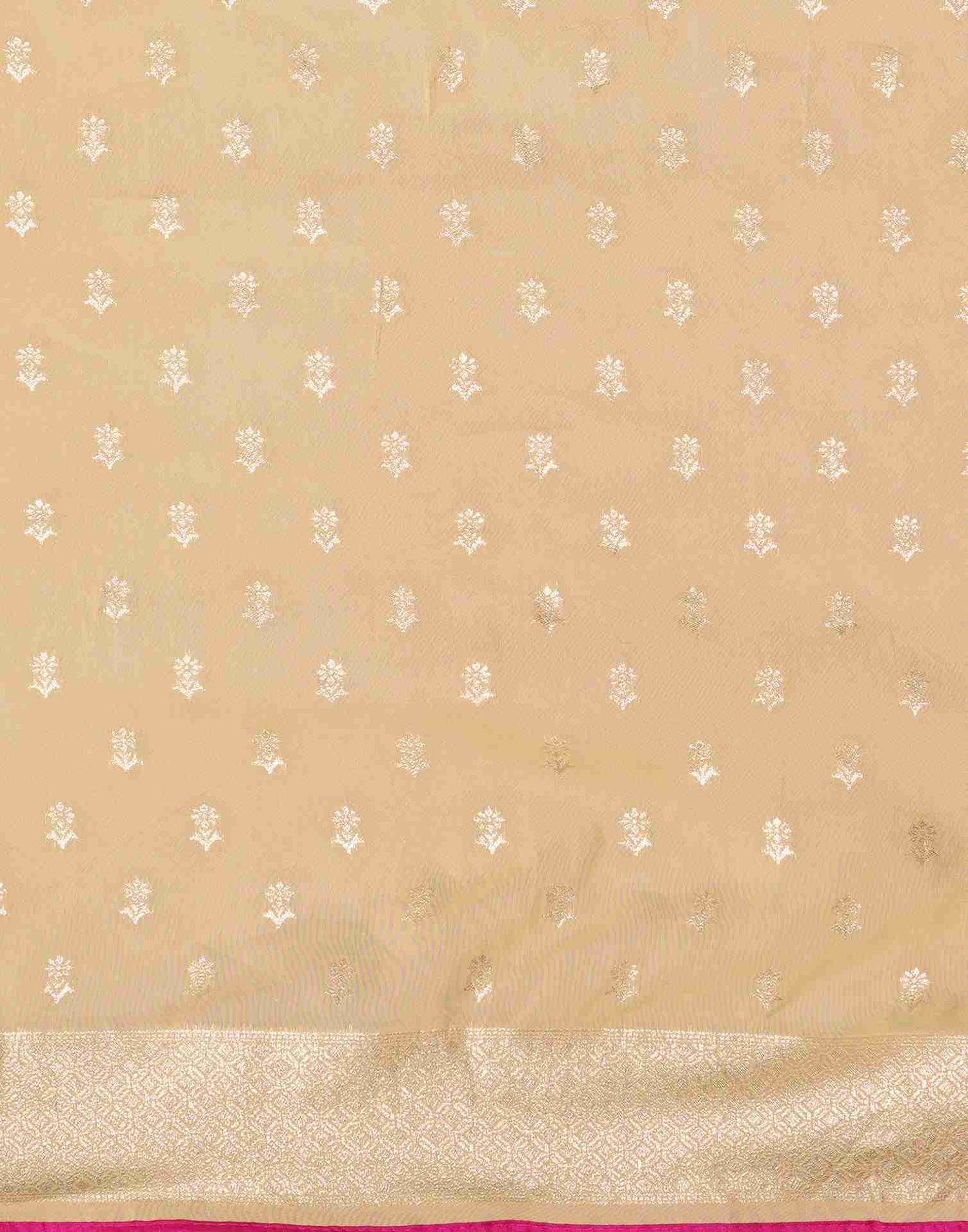 Light Beige Silk Woven Banarasi Saree