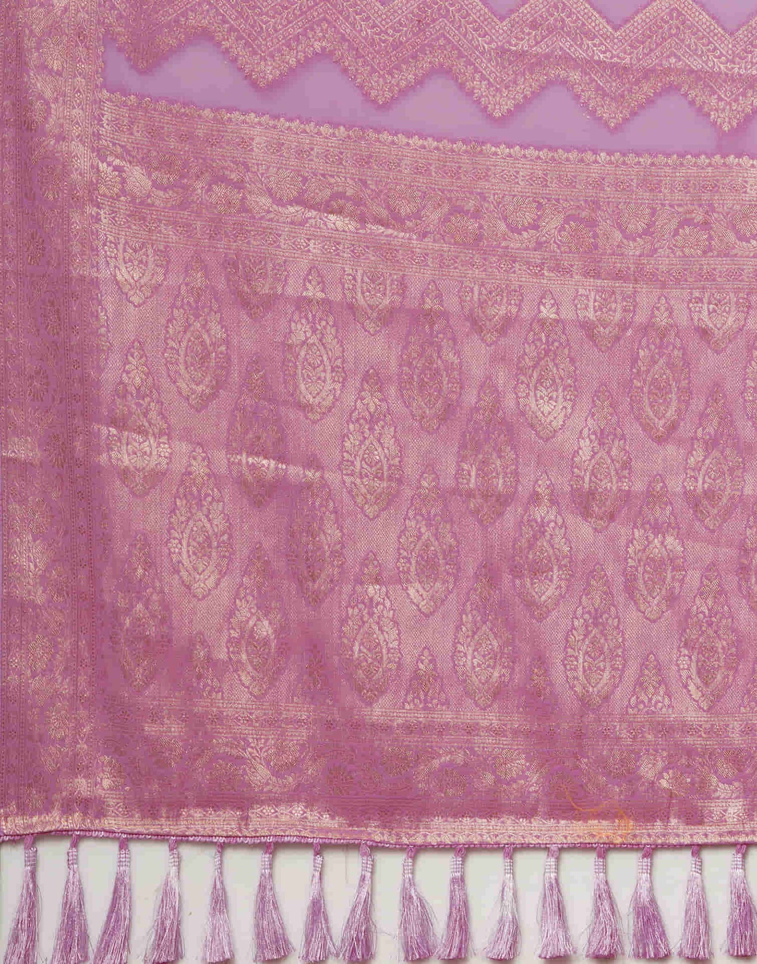 Light Purple Woven Banarasi Georgette Saree