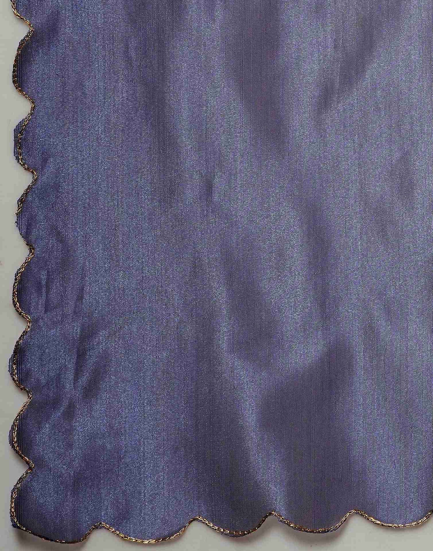 Royal Blue Net Embroidery Plain Saree