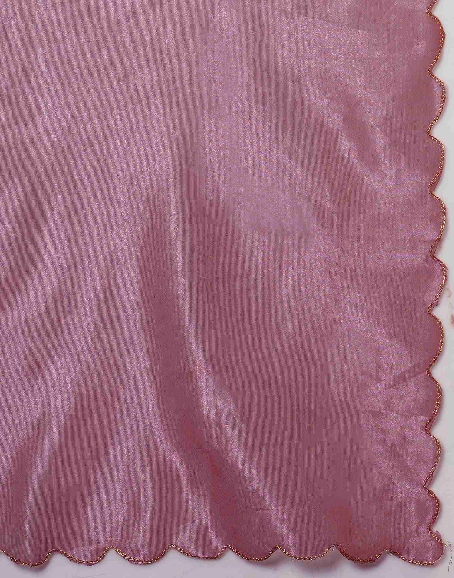 Rose Pink Net Embroidery Plain Saree