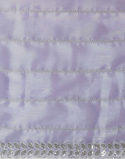 Light Lavender Silk Embroidery Embroidery Saree