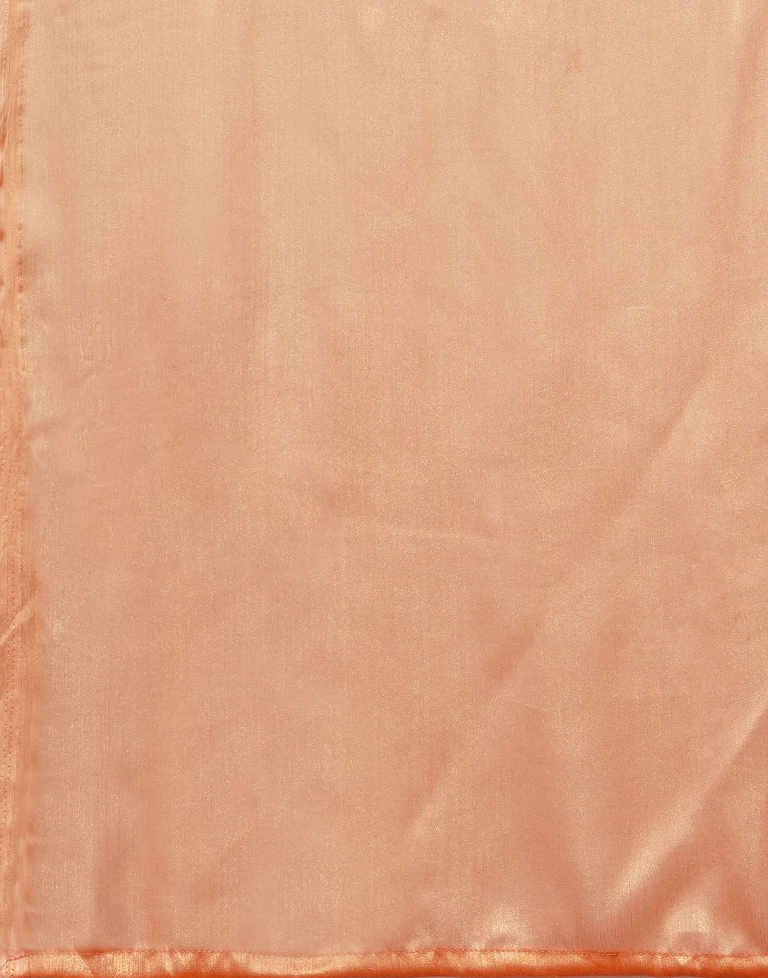 Light Orange Georgette Plain Saree