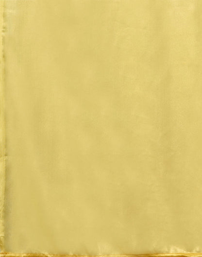 Pastel Yellow Georgette Plain Saree