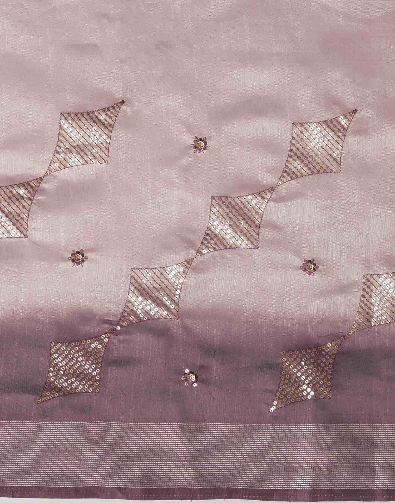 Dusty Lavender Silk Embroidery Embroidery Saree