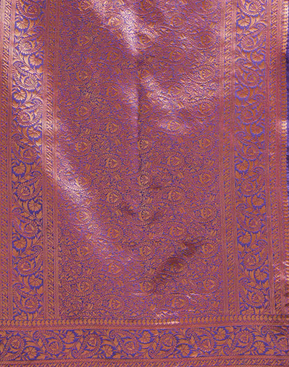 B1G1 Purple Banarasi Silk Woven Saree