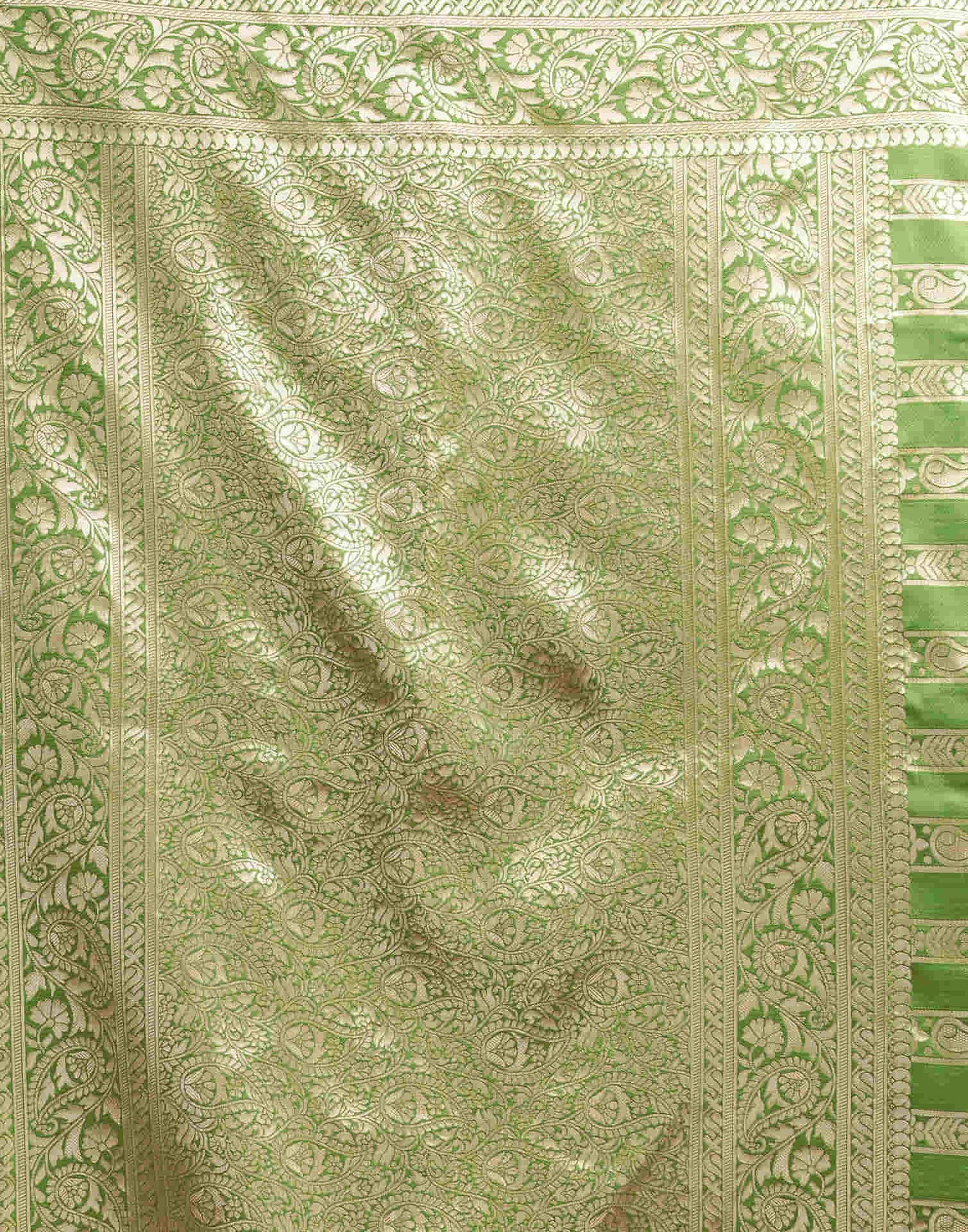 B1G1 Green Banarasi Silk Woven Saree