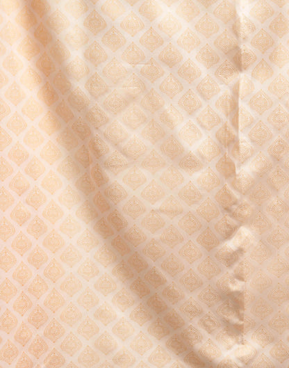 Cream Woven Kanjivaram Silk Saree