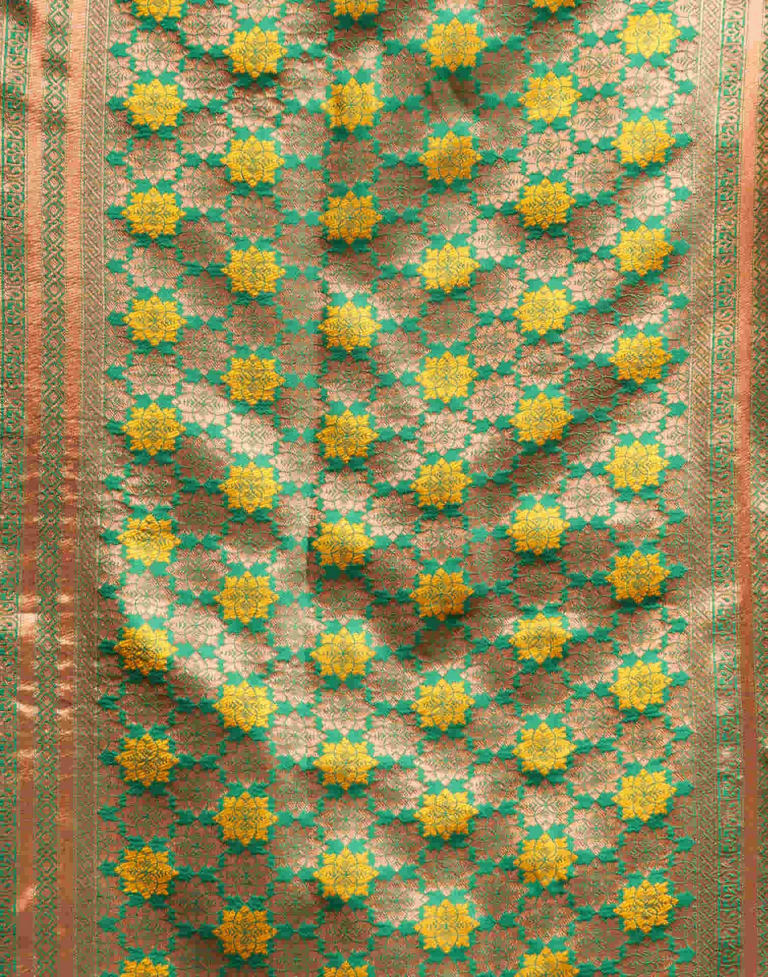 Turmeric Yellow Silk Woven Banarasi Saree