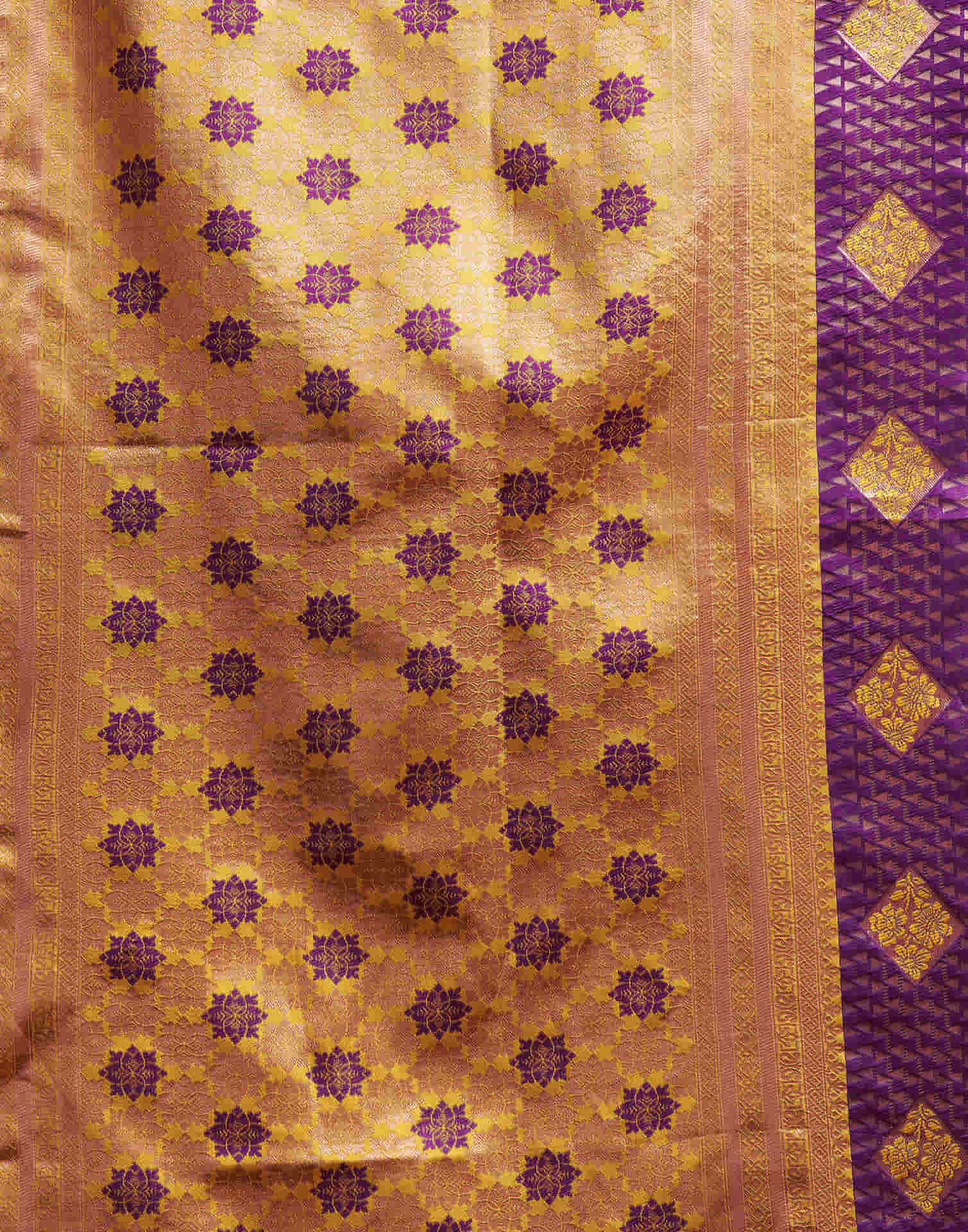 Wine Silk Woven Banarasi Saree