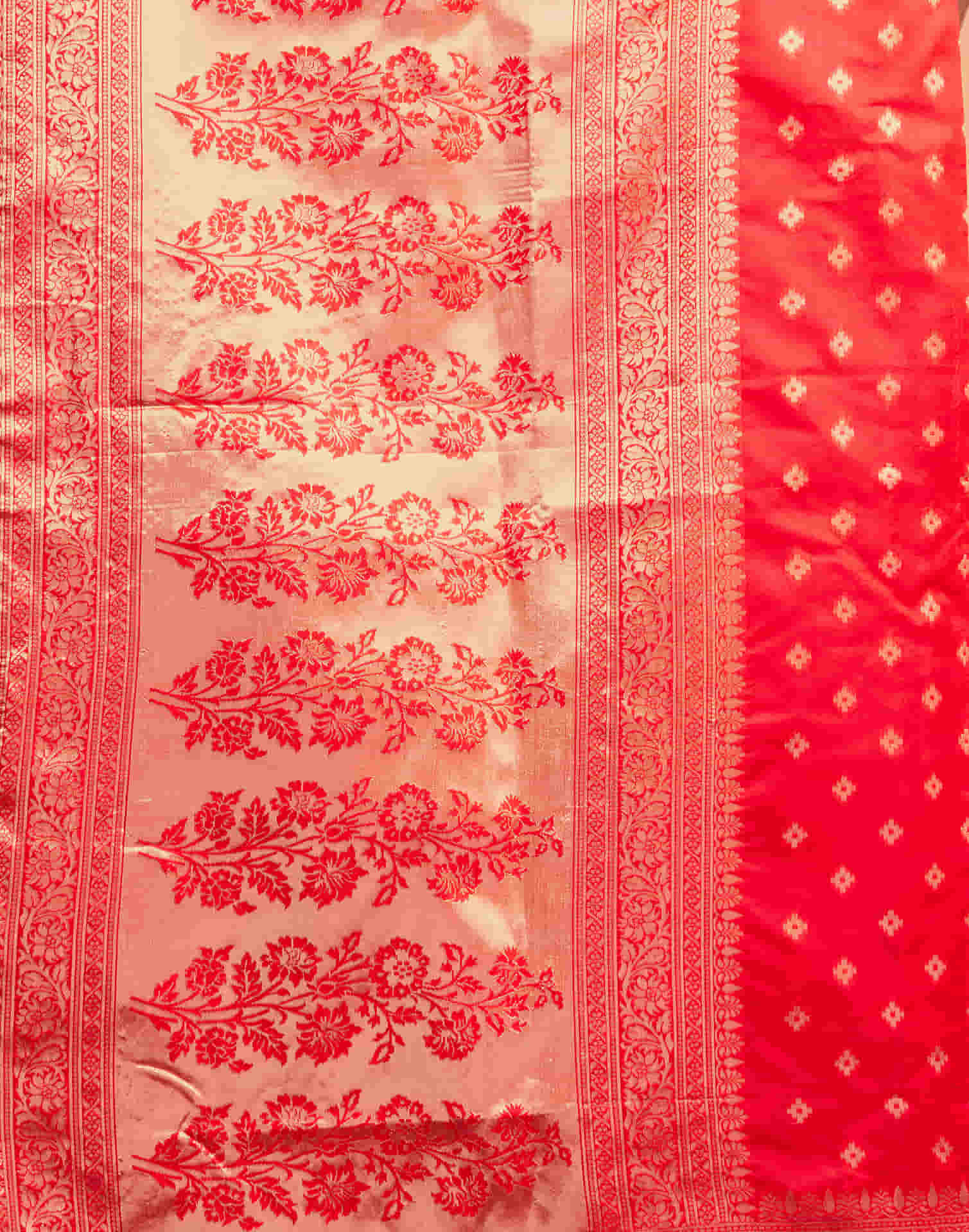 Red Silk Woven Banarasi Saree