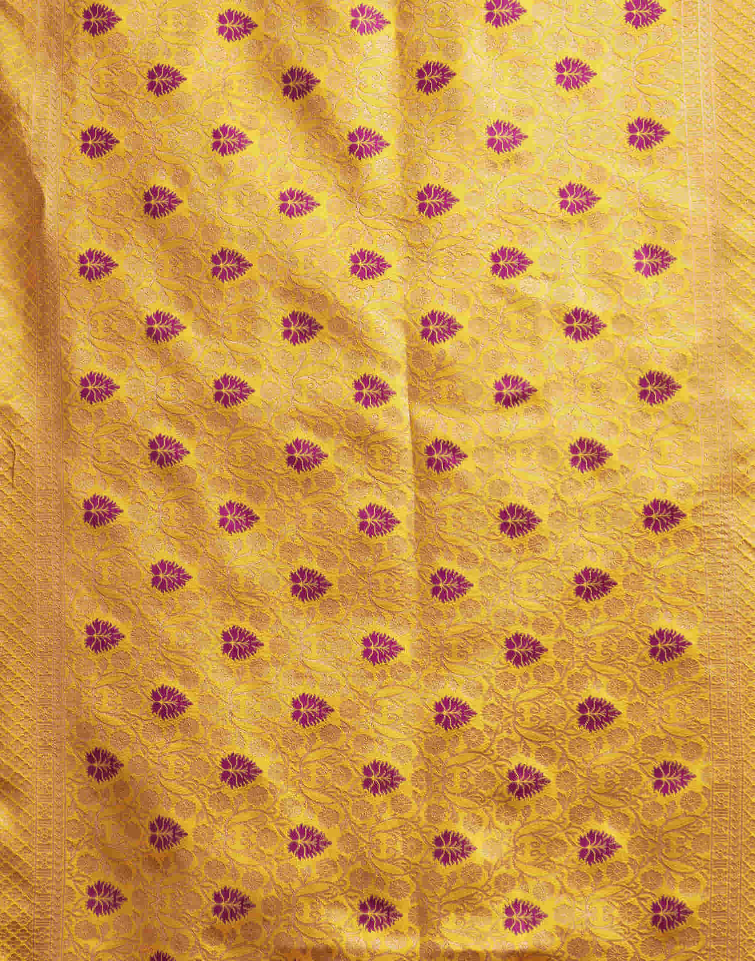 Wine Silk Woven Banarasi Saree