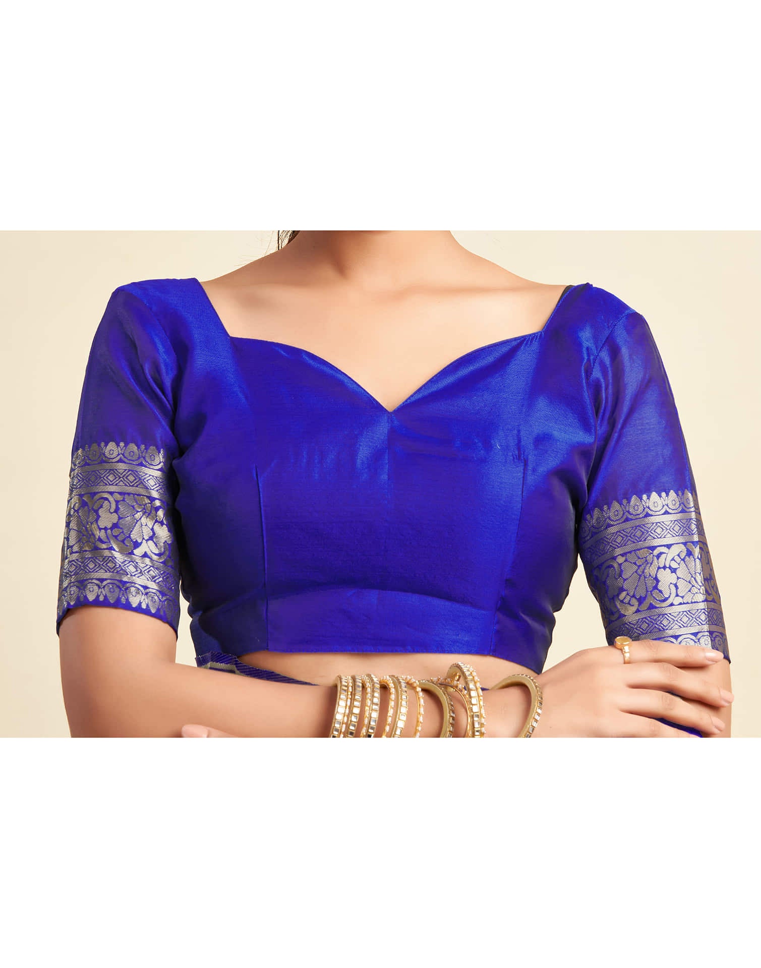 Blue Silk Woven Banarasi Saree