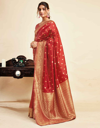 Red Silk Woven Banarasi Saree