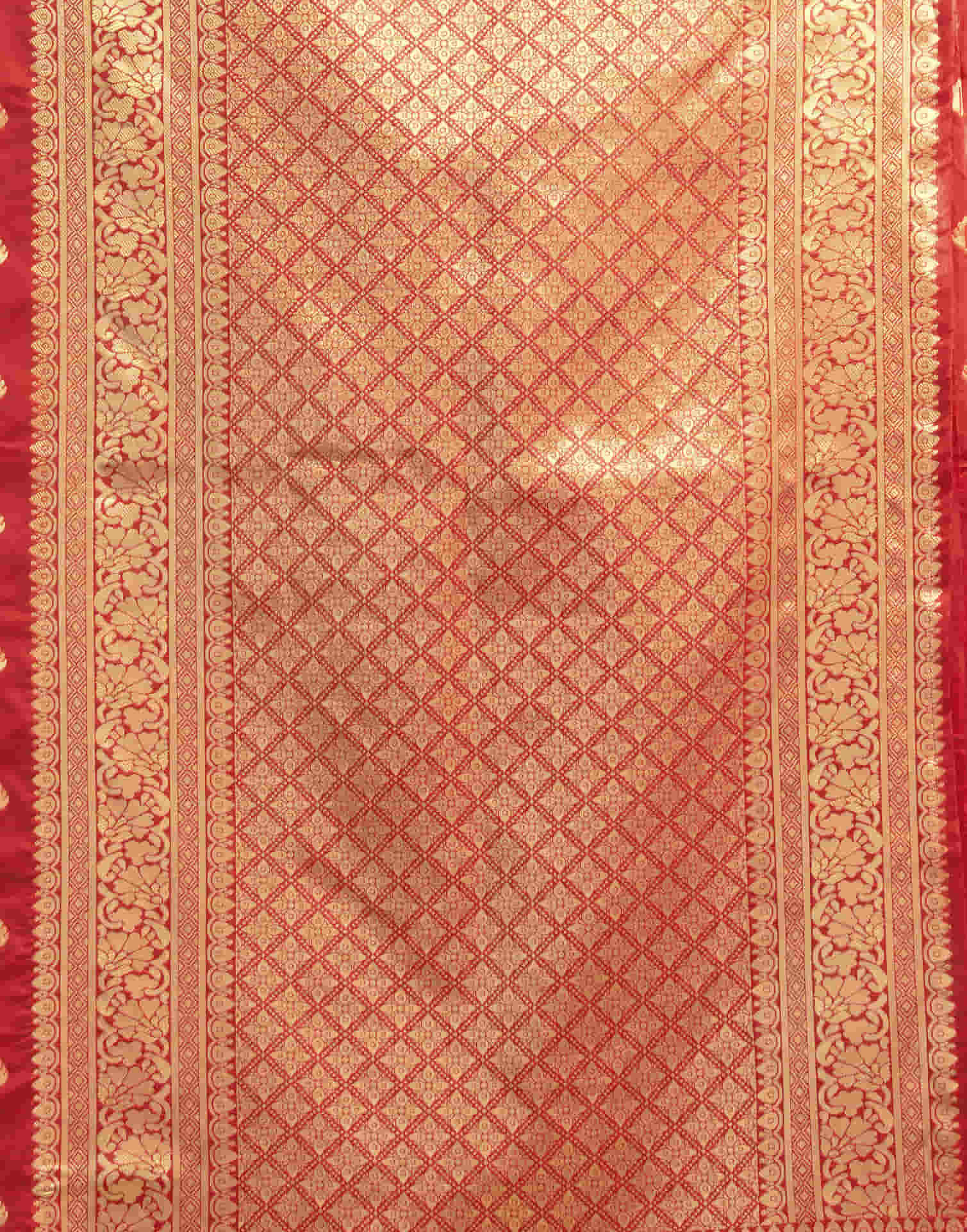 Red Silk Woven Banarasi Saree