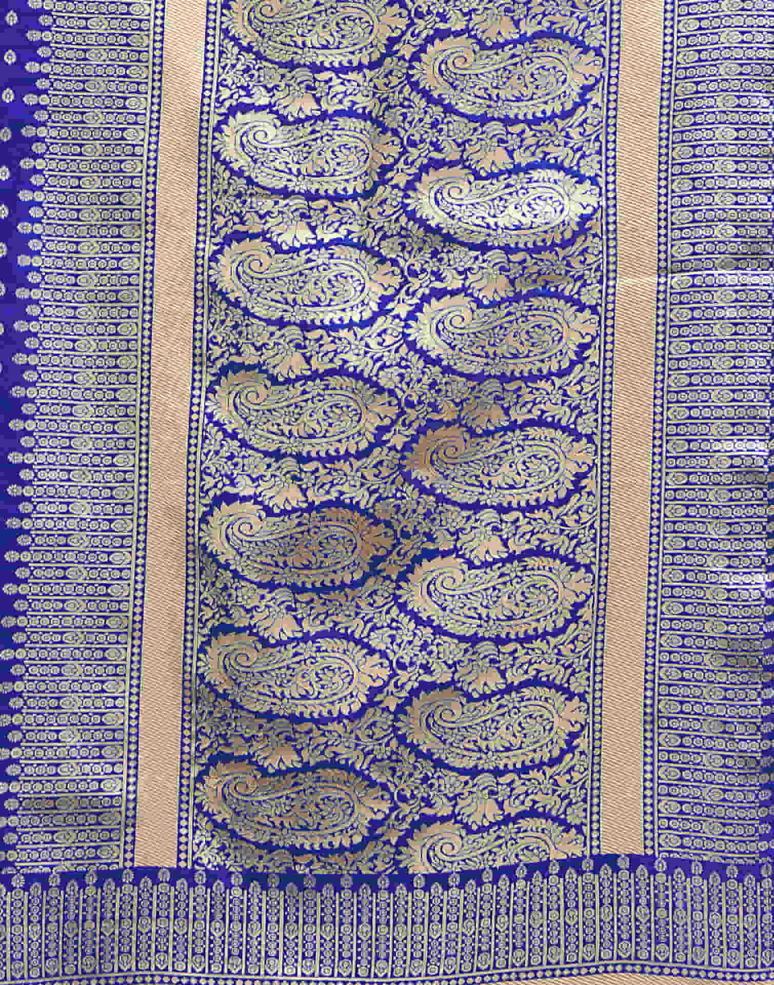 Blue Silk Woven Banarasi Saree