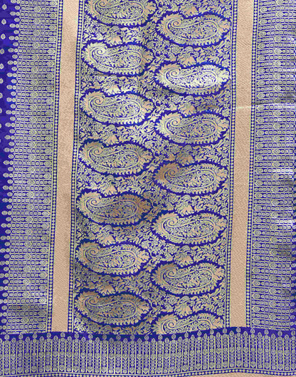 Blue Silk Woven Banarasi Saree