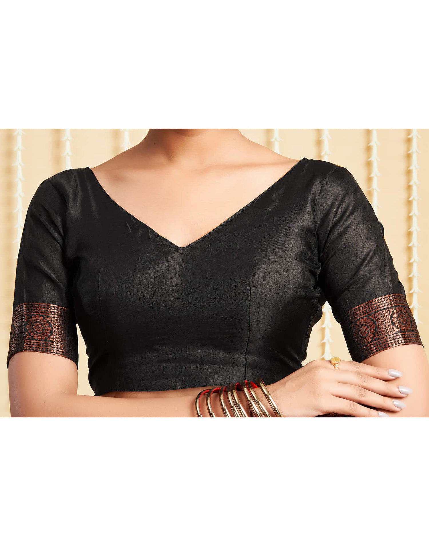 Black Silk Woven Kanjivaram Saree