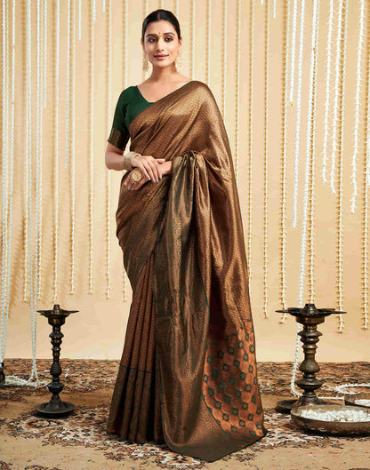 Green Silk Woven Kanjivaram Saree