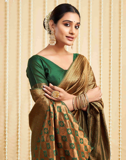 Green Silk Woven Kanjivaram Saree