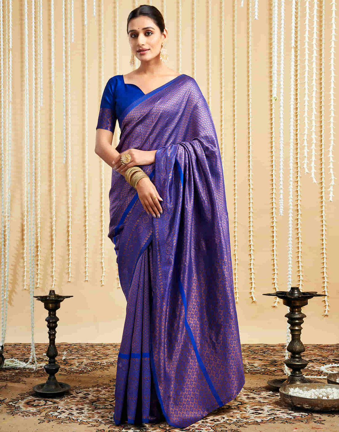 Blue Silk Woven Kanjivaram Saree