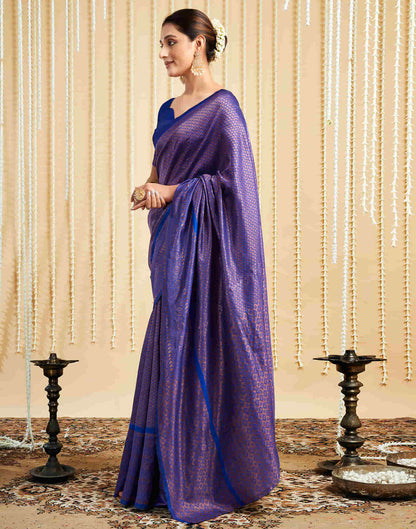 Blue Silk Woven Kanjivaram Saree