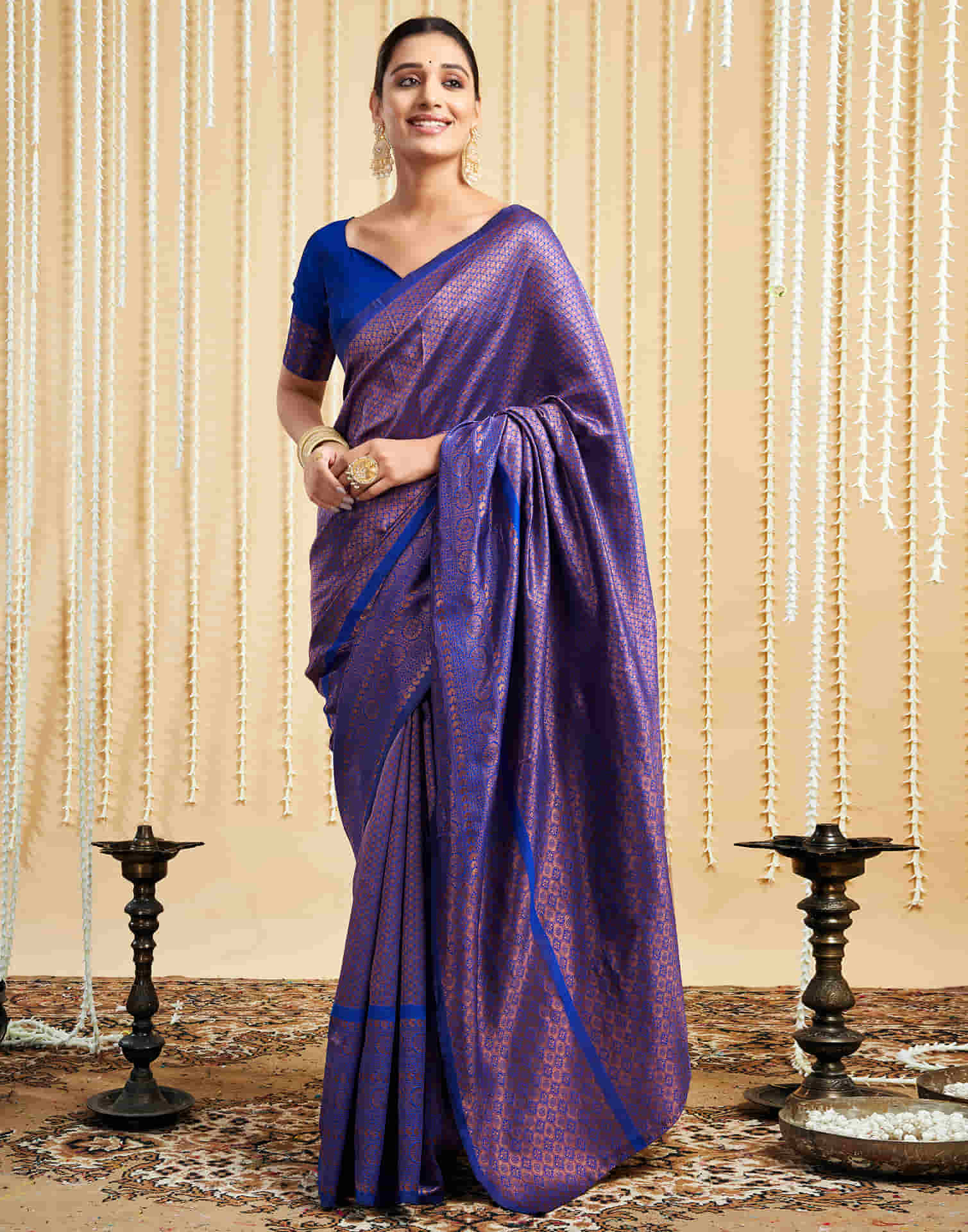 Blue Silk Woven Kanjivaram Saree