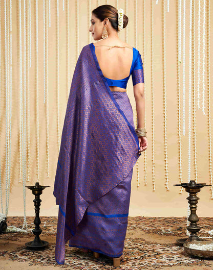 Blue Silk Woven Kanjivaram Saree