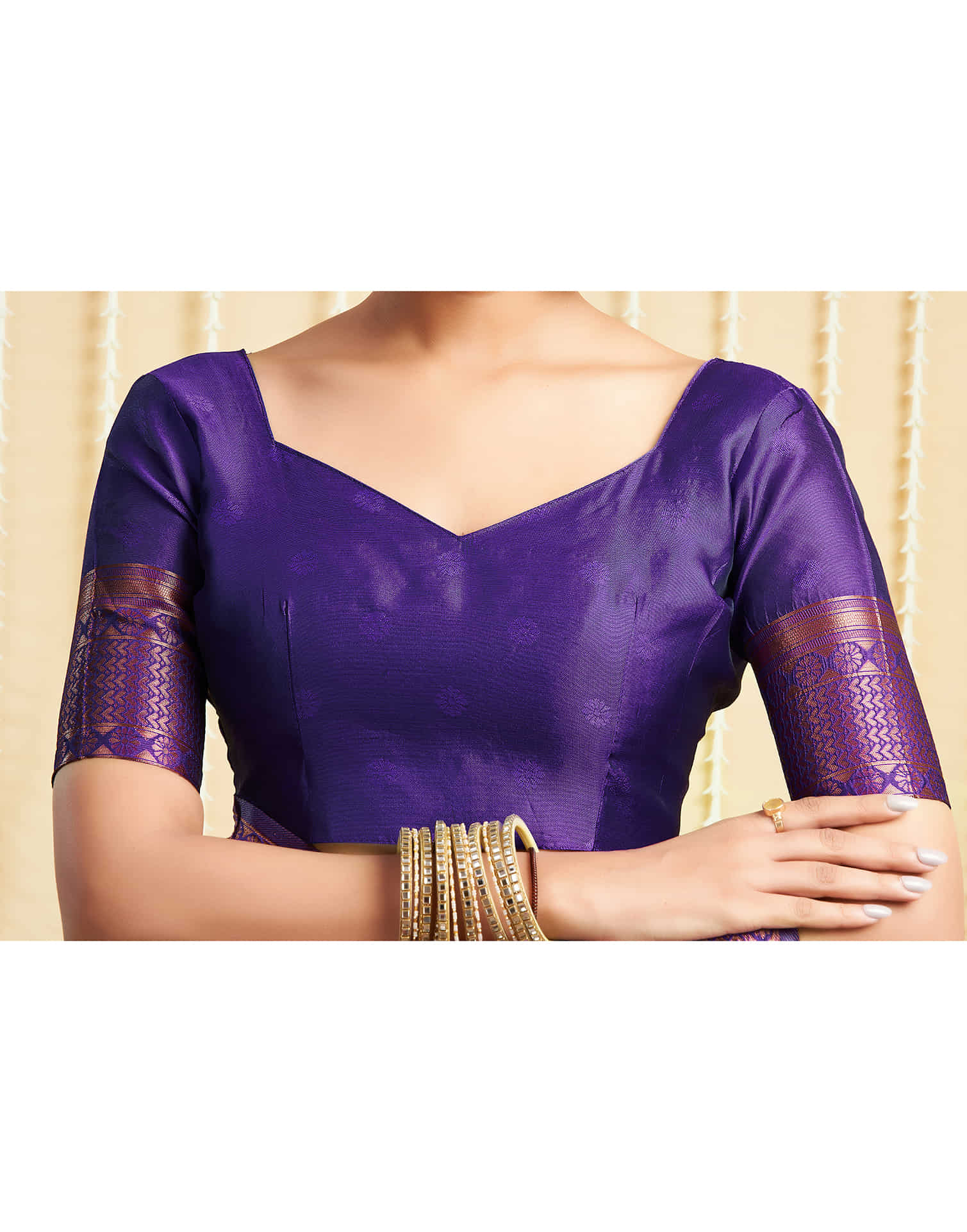 Purple Silk Woven Kanjivaram Saree