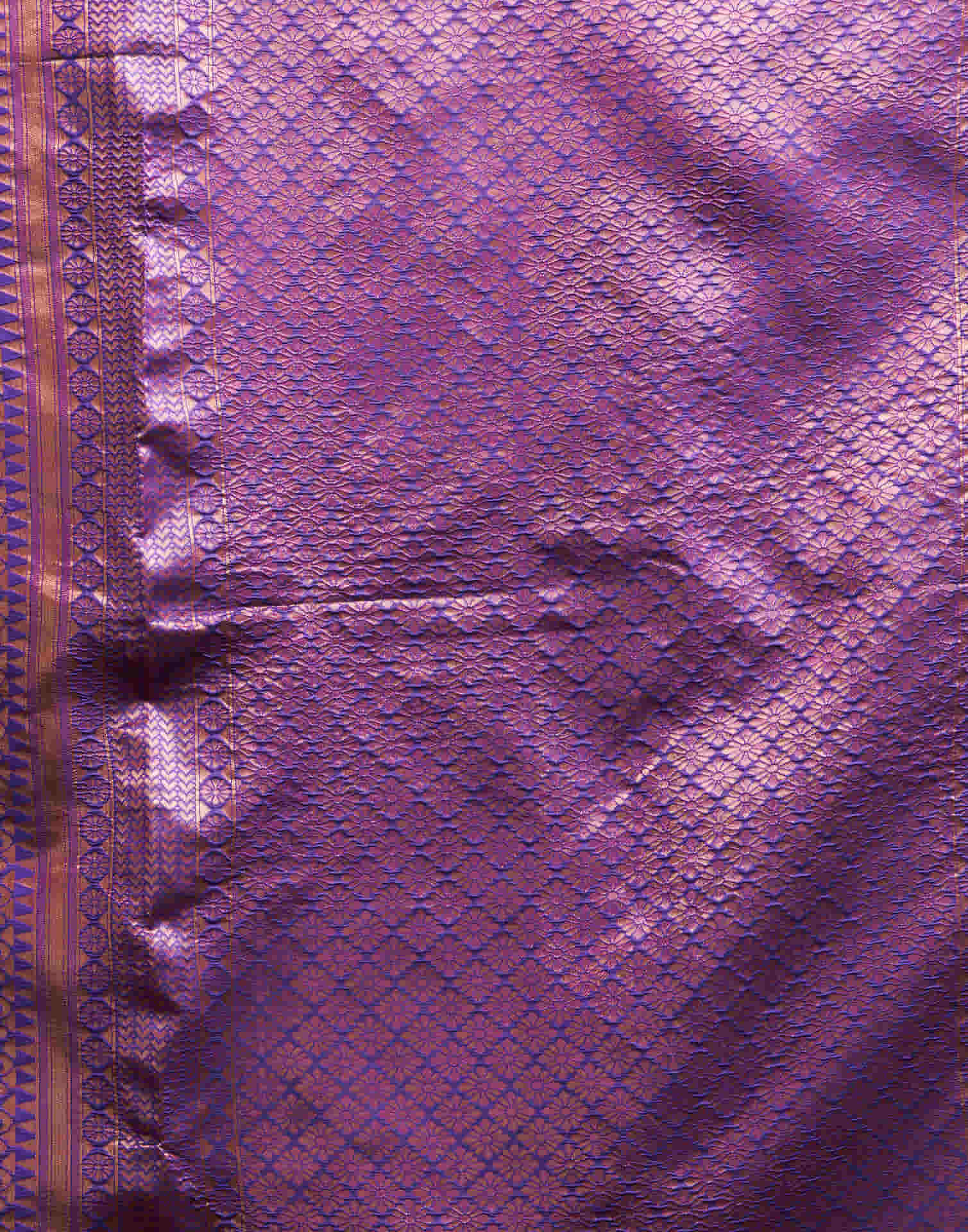 Purple Silk Woven Kanjivaram Saree