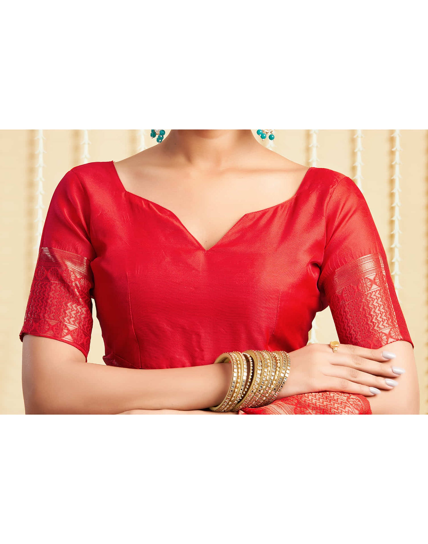 Red Silk Woven Kanjivaram Saree