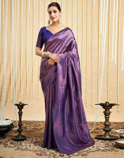 Blue Silk Woven Kanjivaram Saree