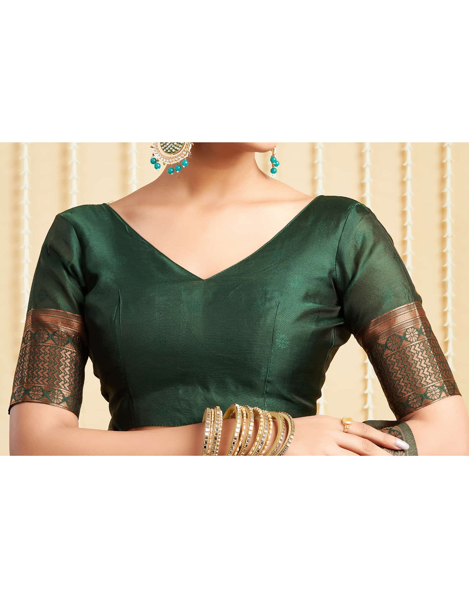 Green Silk Woven Kanjivaram Saree