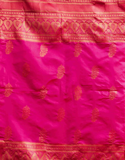 Pink Silk Woven Banarasi Saree